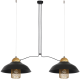 Hanging lamp BJORN BLACK 2xE27