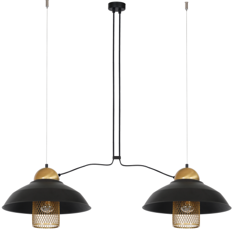 Hanging lamp BJORN BLACK 2xE27