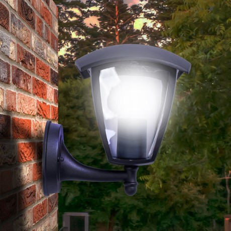 FOX BLACK 1xE27 garden wall lamp