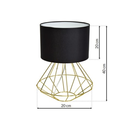 Floor lamp LUPO BLACK/GOLD 1xE27