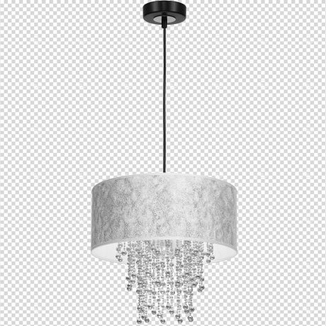 Hanging lamp ALMERIA SLVER/BLACK 1xE27