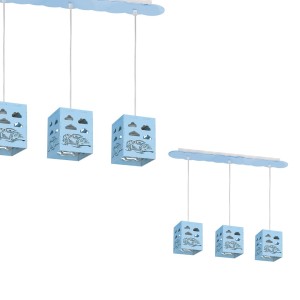 Hanging lamp RALLY BLUE 3xE27 60W