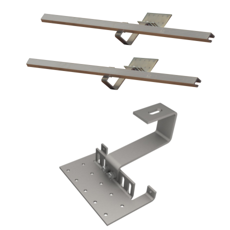 Extension mounting kit for 1 collector 2.0 pitched roof, standard