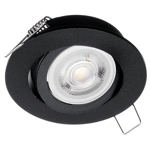 Movable round ceiling eyelet IP20 Black