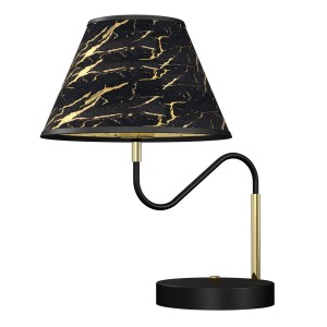Table lamp HERMES Black/Gold 1xE27