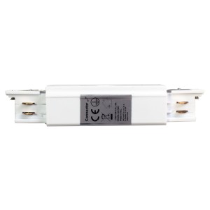 Track Light Lamp Connector White 3-circuit Type: Straight