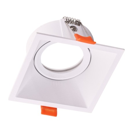 Ceiling Eyelet Recessed Square Movable 1xGU10 IP20 White