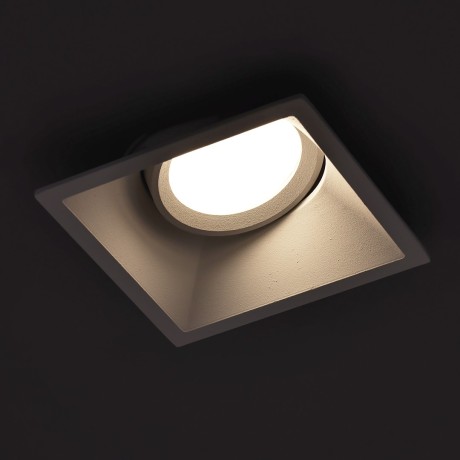Ceiling Eyelet Recessed Square Movable 1xGU10 IP20 White