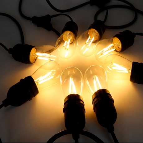 GARLAND 10 METERS WITH FILAMENT BULB 10x1.5W