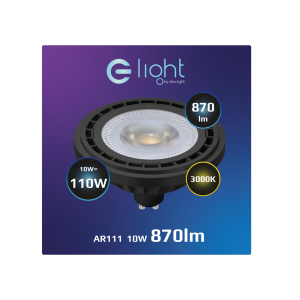 LED bulb 10W AR111 GU10 3000K/ Black