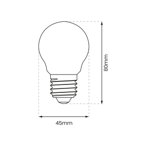 LED Filament Bulb 4W E27 G45 2700K