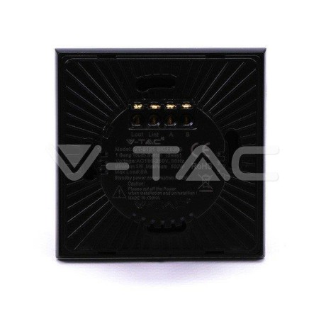 Single Glass Stair Touch Switch Black V-TAC VT-5121