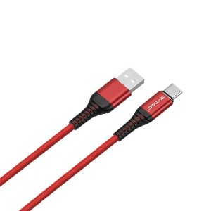 Przewód USB V-TAC Typ C 1M Czerwony Seria Złota VT-5352