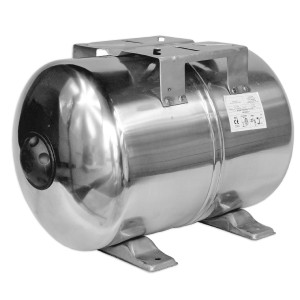 Stainless steel INOX diaphragm pressure hydrophore tank with a capacity of 24l