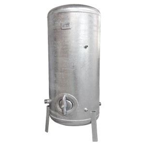 Galvanized water and air tank with accessories 200 L (vertical)