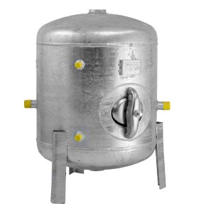 Galvanized water-air tank 100 L with Hydro-Vacuum accessories (vertical)