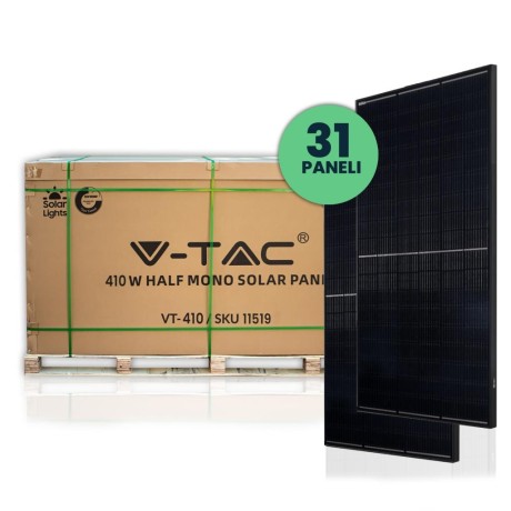 Moduł Panel Fotowoltaiczny V-TAC 410W BLACK FRAME 12,71KW VT-410