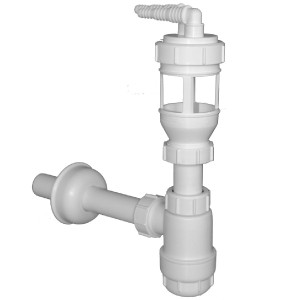 Syfon WSP marki USTM do odprowadzenia popłuczyn w zmiękczaczach wody i innych urządzeniach uzdatniania wody.