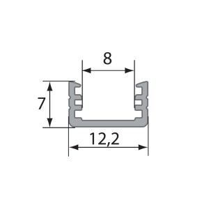 Profil Aluminiowy WOJSLIM z osłoną mleczną 1mb klosz A
