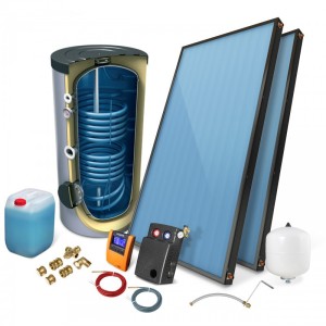 Zestaw solarny kolektor słoneczny 2 x WEBER SOL PREMIUM 2,85 z zasobnikiem 300 l