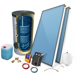 Zestaw solarny kolektor słoneczny 2 x WEBER SOL STANDARD 2,85 z zasonikiem 300 l