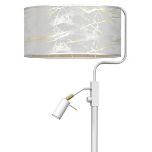 Lampa podłogowa SENSO White/Gold 1xE27 + 1x mini GU10