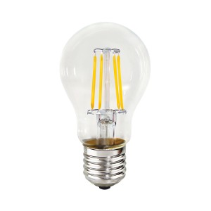 4W FILAMENT LED bulb with an E27 thread with a warm light color of 2700K