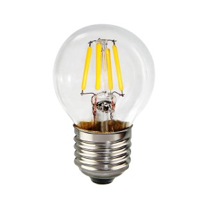 2.5 W filament LED bulb with an E27 thread and a warm light color of 2700K