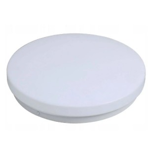 Round LED plafond with color-changing light of 25W in white color.