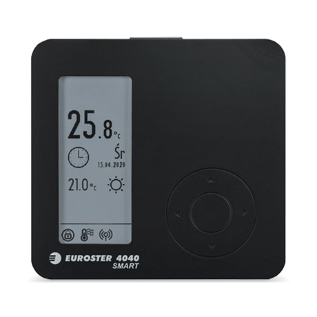 Weekly temperature controller (wireless) Euroster e4040 SMART - black