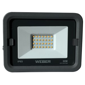 30W LED floodlight / projector with neutral light color (4000K) - gray color.
