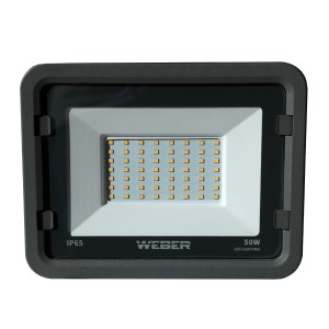 50W LED floodlight / projector with neutral light color (4000K) - gray color.