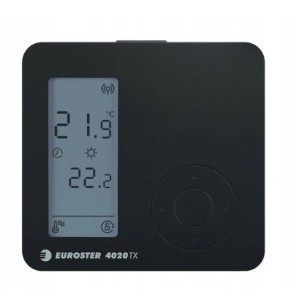 Daily temperature controller (wireless) Euroster 4020TXRX - black.
