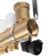 Brass manifold 1" - 9 circuits, 2 x vent, 2 x drain valve