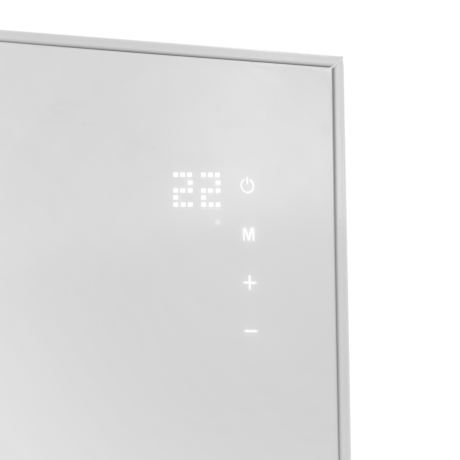 Weber Heat 600 Watt IR infrared heating panel with thermostat, Wi-Fi and remote control - white, wall-mounted