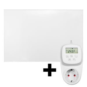 Infrared wall heating panel with 360 W Weber Heat KA360, white.