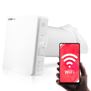 Wall air recuperator (magnetic installation) AV-TTW5-W with remote control and Wi-Fi.