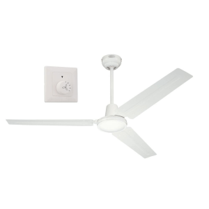 Westinghouse INDUSTRIAL ceiling fan with regulator (142 cm) in white.