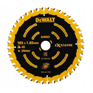 DeWALT DT10640 wood saw blade 40z 20/165mm