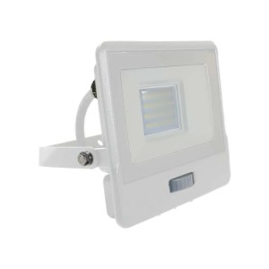 Projektor LED V-TAC 20W SAMSUNG CHIP Czujnik Ruchu Biały Przewód 1M VT-128S-1 6400K 1510lm 5 Lat Gwarancji