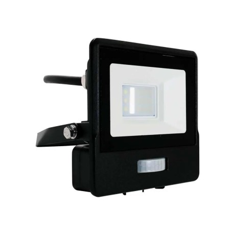 Projektor LED V-TAC 10W SAMSUNG CHIP Czujnik Ruchu Czarny Przewód 1M VT-118S-1 6400K 735lm 5 Lat Gwarancji