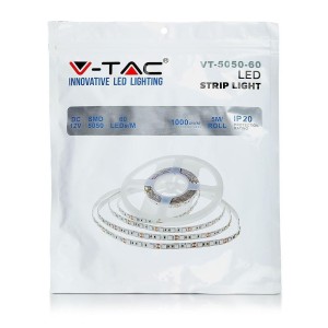 Taśma LED V-TAC SMD5050 300LED IP20 9,6W/m VT-5050 6000K 1000lm
