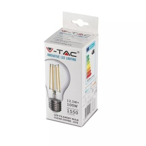Żarówka LED V-TAC 12.5W Filament E27 A70 Przeźroczysta VT-2133 6500K 1550lm