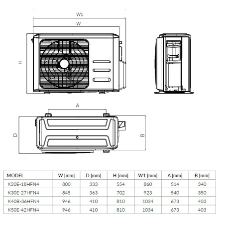 Klimatyzator Multi Split jednostka zewnętrzna 7,9 kW Kaisai
