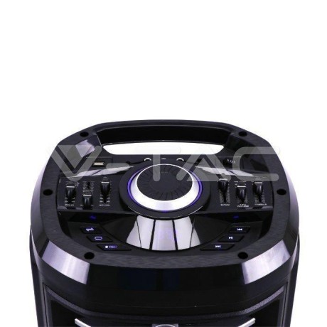 Głośnik Przenośny V-TAC 120W Mikrofon Bezprzewodowy i Przewodowy 2 Głośniki, RGB, PILOT, na kółkach VT-6210-2