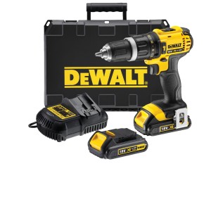 DEWALT XR 18V Li-Ion Hammer Drill 2 Batteries 1.5Ah 60Nm DCD785C2