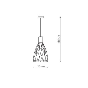 Moderno lampa wisząca długa E27 LP-1221/1P L E27 BK