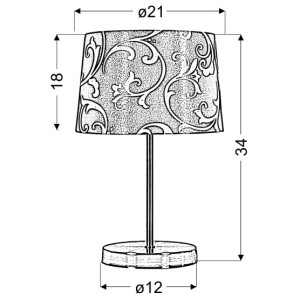 Arosa lampka 1x40w e14 różowy