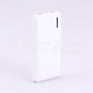 Power Bank V-TAC 10000mah Super Slim Biały Lithium Polymer VT-3518