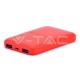 Power Bank V-TAC 5000mah Super Small Czerwony Lithium Polymer VT-3517
